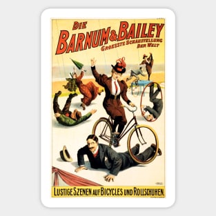 BARNUM & BAILEY AMERICAN CIRCUS Bicycles and Roller Skates 1900s Sticker